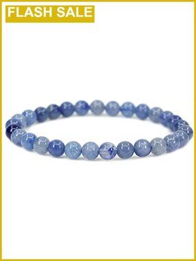 6mm Round Bead Stretch Bracelet Polished Gemstone Beaded Jewelry Gift